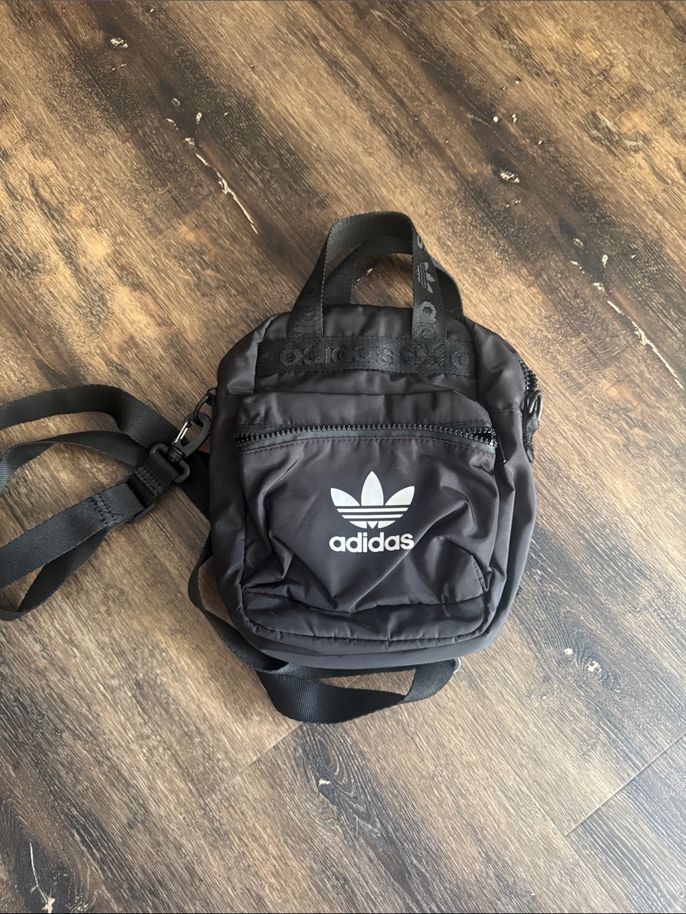 adidas Black Trefoil Mini Crossbody Bag